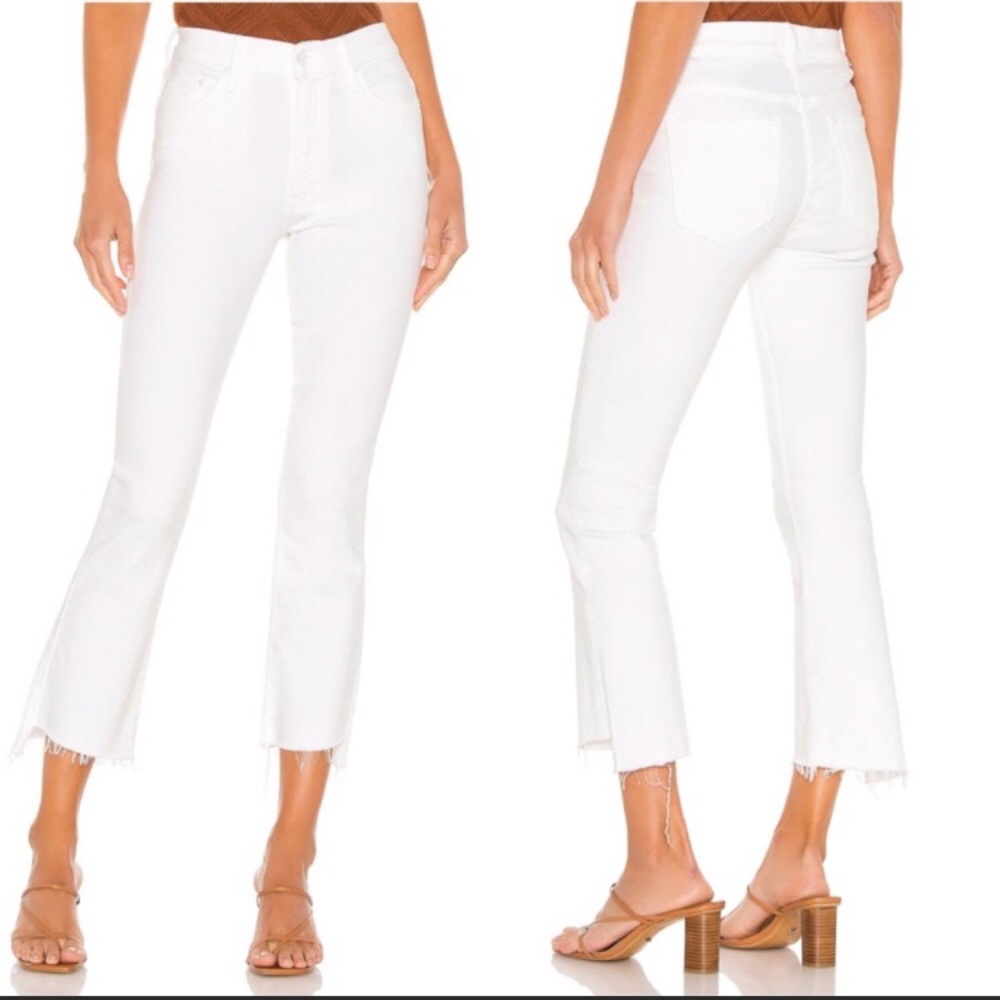 MOTHER Insider Crop Jeans White Size 27 NEW